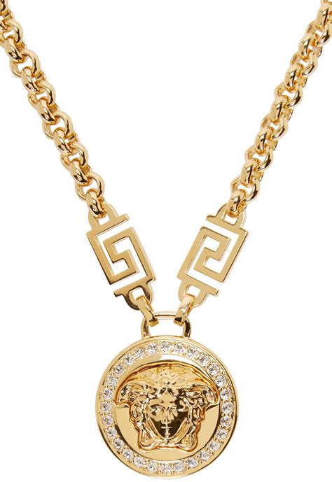 versace necklace woman|14k gold versace pendant.